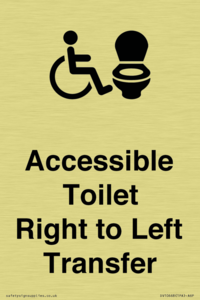 Accessible Toilet with Right to Left Transfer